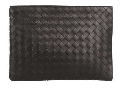 Bottega Veneta Intrecciato Document Case, £395, Handbags, Black, Leather, Front view